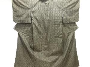 幾何学模様織り出し十日町紬着物